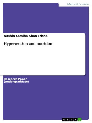 cover image of Hypertension and nutrition
